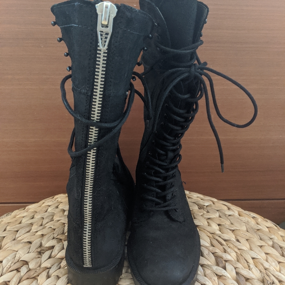 LF lace up boots